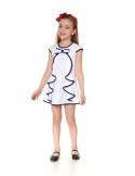 Girls\' dress with ruffles, white NDZ8113 - Online store - Boutique